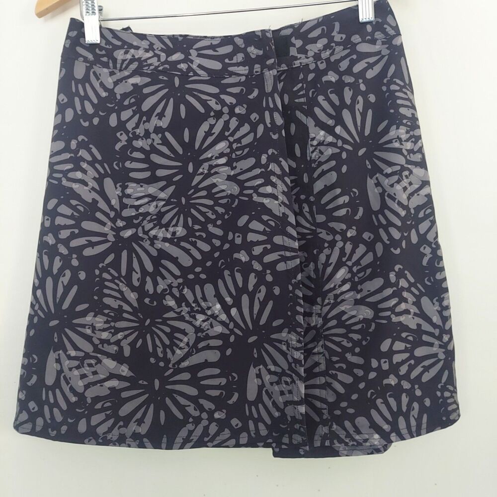 RIP SKIRT Hawaii Wrap Skirt Shibori Butterfly Gray Size Small Length 2